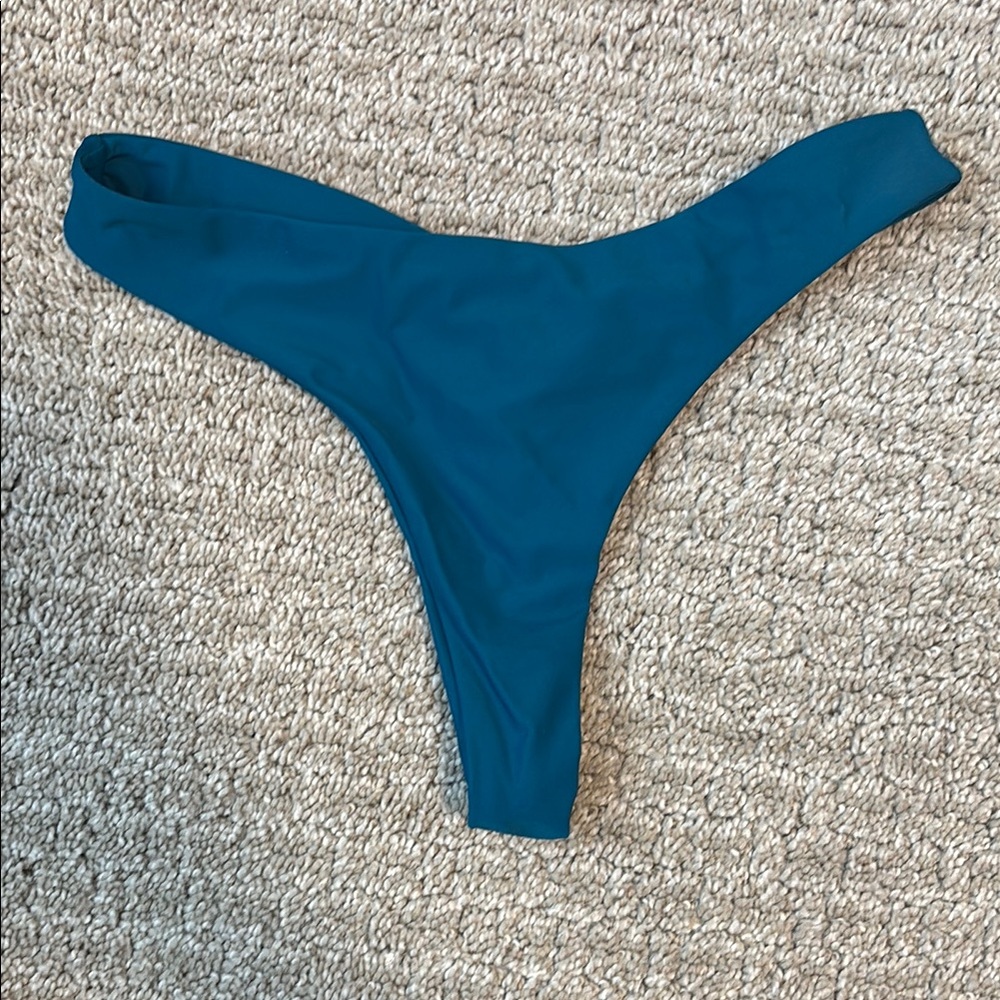 SHEIN Blue High-Cut Bikini Bottom
